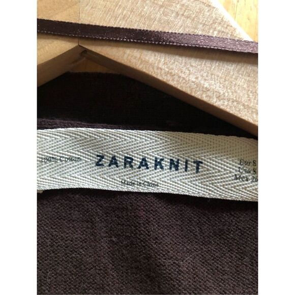 Zara Knit Argyle Cropped Women’s Cardigan Size S - Picture 9 of 10